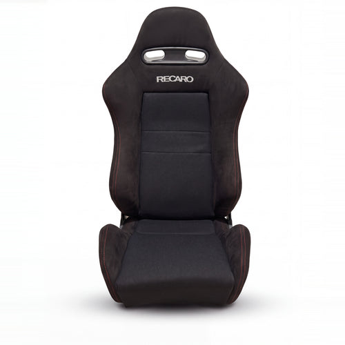 SR4 style bucket seat in black, front view