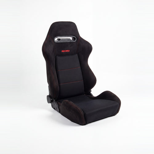 SR3 style bucket seat black red stitch