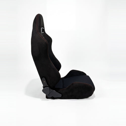 SR4 style bucket seat in black, side profile