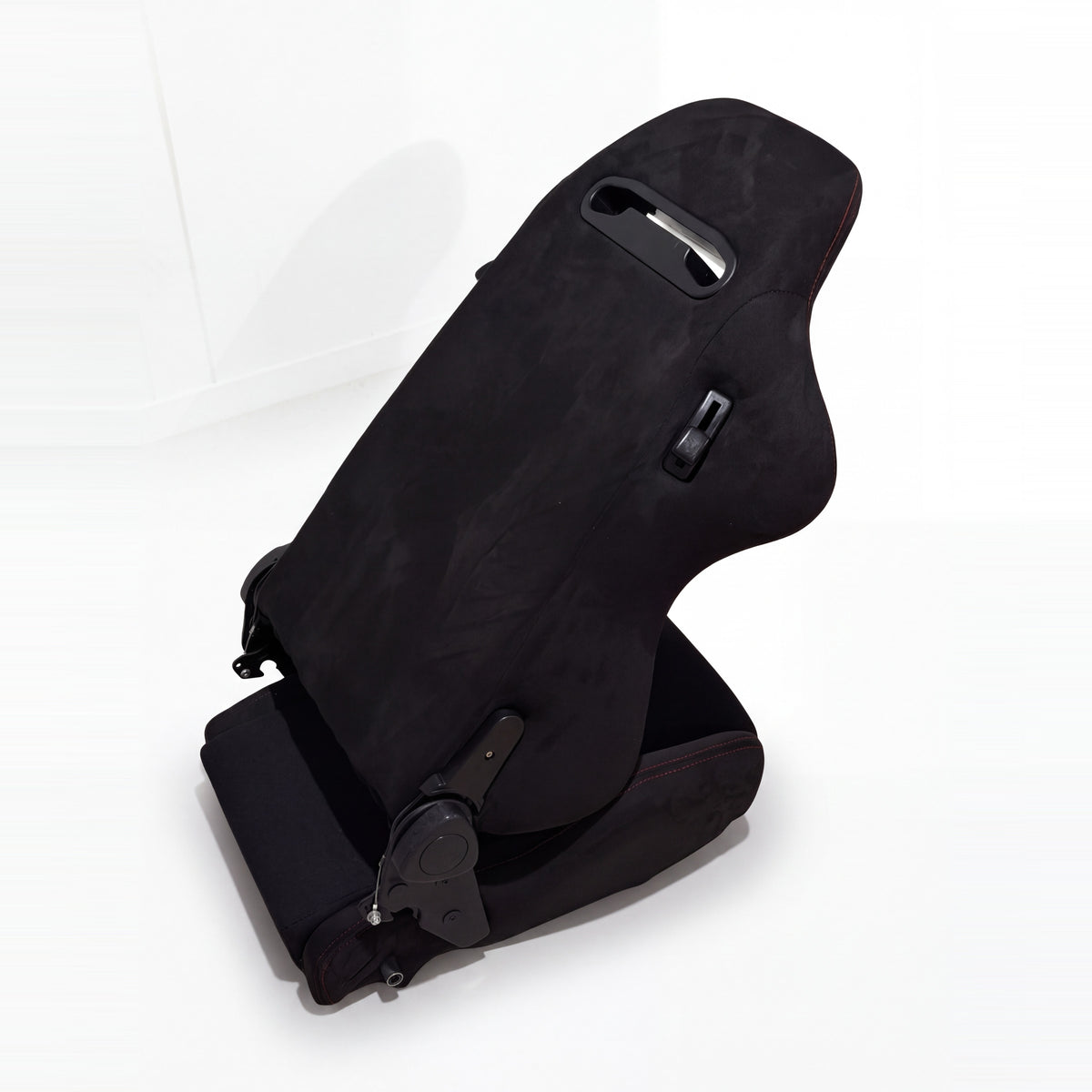 SR3 style bucket seat black red stitch