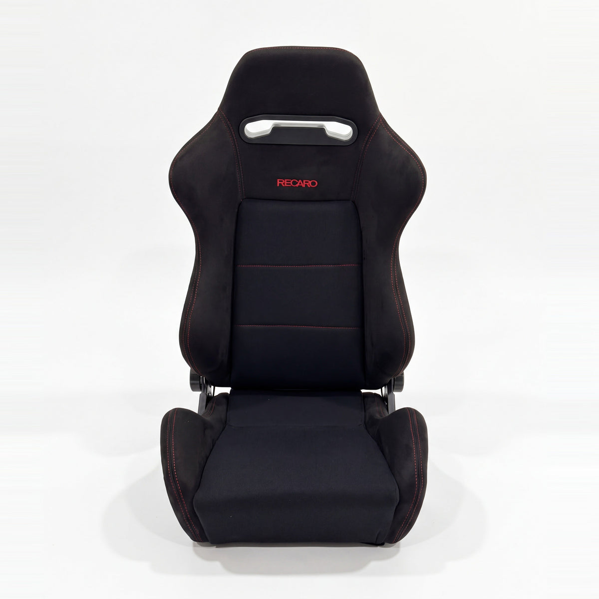 SR3 style bucket seat black red stitch