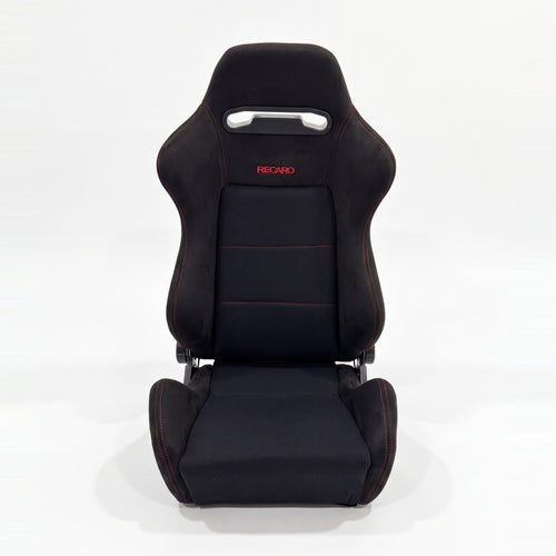 SR3 style bucket seat black red stitch