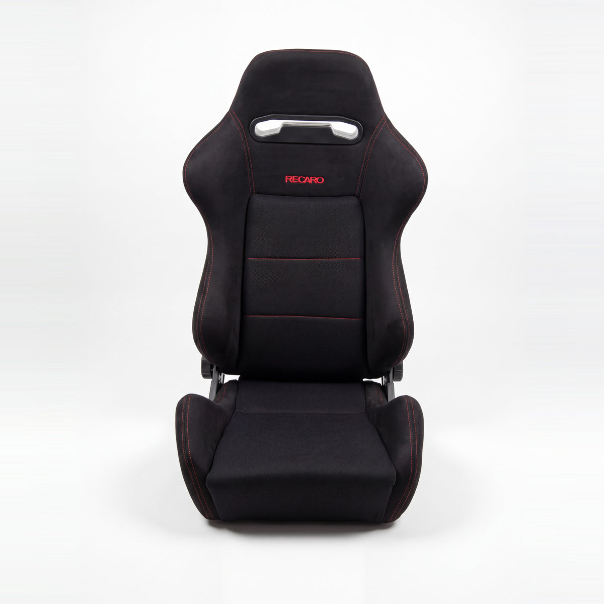 SR3 style bucket seat black red stitch