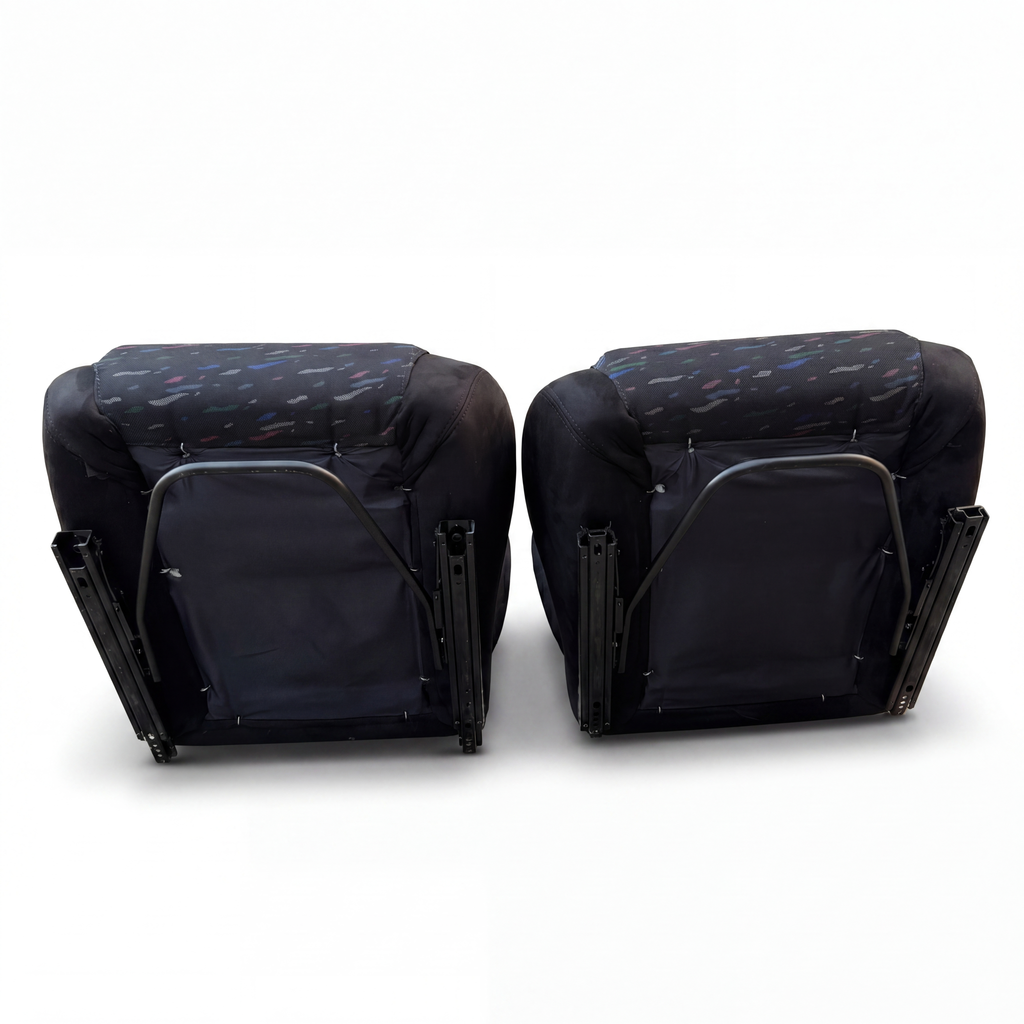 Recaro SR3 Style - Black Red Stitch (Pair)