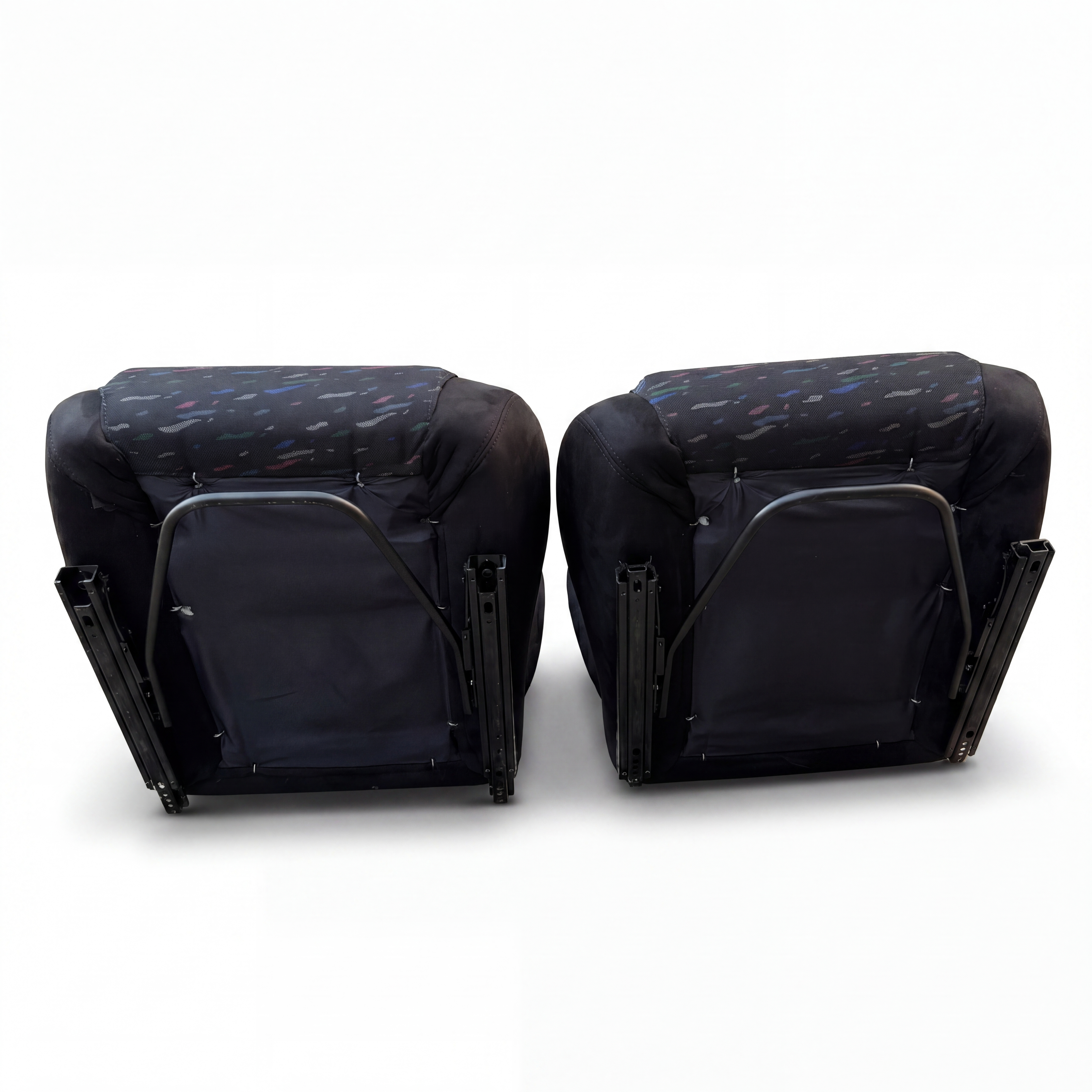 Recaro SR3 Style - Black Red Stitch (Pair)
