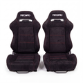 Recaro SR3 Style - Black Red Stitch (Pair)